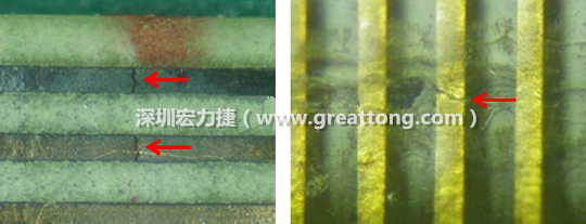 如果擔(dān)心這個(gè)方法可能對(duì)弄斷銅箔線路，也可以試著將銅箔線路旁沒(méi)有銅箔的位置切開(kāi)，然后試著撕開(kāi)剝離外層護(hù)膜(cover film)，達(dá)到相同的目的