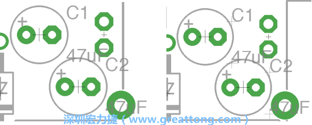 如果你尚未使用「分離工具（Smash Tool）」將所有的名稱和量值標簽從各自對應的元件上分離，你將會發現你無法從元件上獨立地移動一個尚未進行分離的標簽（如左下圖所示），但是對于已經執行過分離的元件（如右下圖所示）來說，它們的標簽都可以獨立地操作。